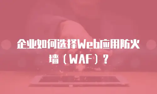 企业如何选择Web应用防火墙（WAF）？