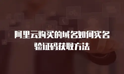 阿里云购买的域名如何实名验证码获取方法