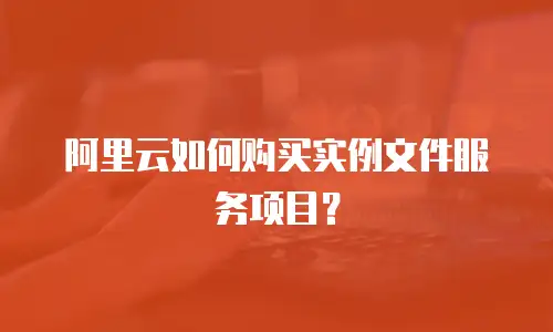 阿里云如何购买实例文件服务项目？