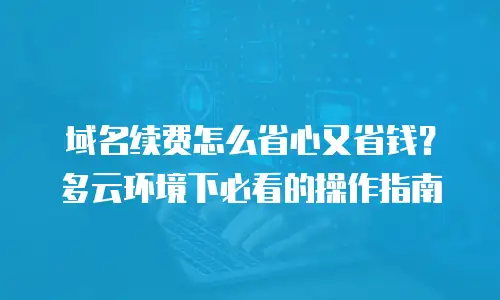 域名续费怎么省心又省钱？多云环境下必看的操作指南