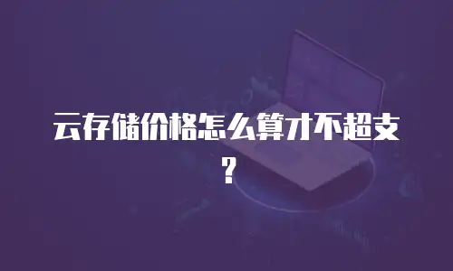 云存储价格怎么算才不超支？
