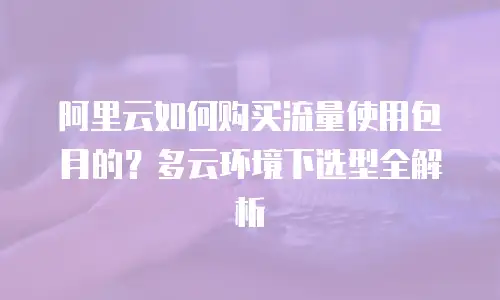 阿里云如何购买流量使用包月的？多云环境下选型全解析