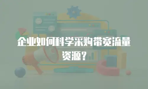 企业如何科学采购带宽流量资源？