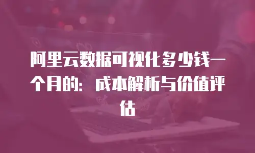 阿里云数据可视化多少钱一个月的：成本解析与价值评估