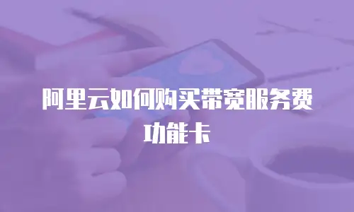 阿里云如何购买带宽服务费功能卡