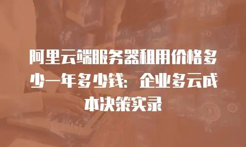 阿里云端服务器租用价格多少一年多少钱：企业多云成本决策实录