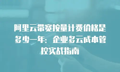 阿里云带宽按量计费价格是多少一年：企业多云成本管控实战指南
