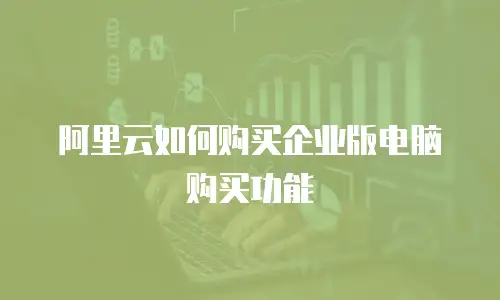 阿里云如何购买企业版电脑购买功能