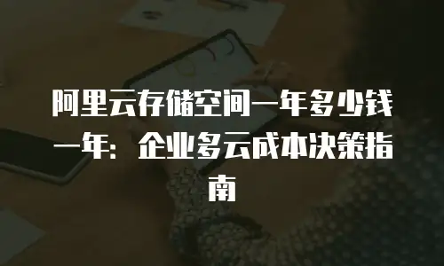 阿里云存储空间一年多少钱一年：企业多云成本决策指南