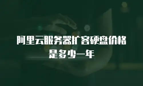 阿里云服务器扩容硬盘价格是多少一年