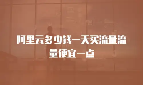 阿里云多少钱一天买流量流量便宜一点
