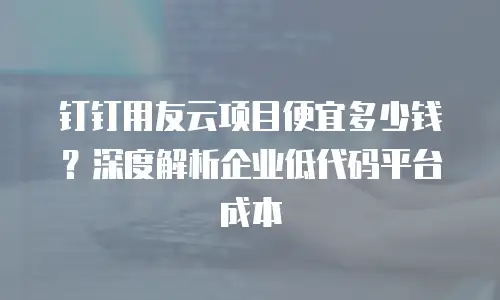 钉钉用友云项目便宜多少钱？深度解析企业低代码平台成本