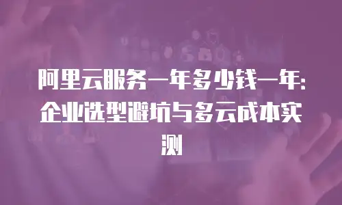 阿里云服务一年多少钱一年：企业选型避坑与多云成本实测