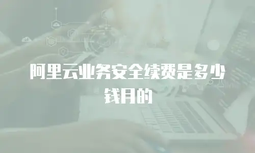 阿里云业务安全续费是多少钱月的