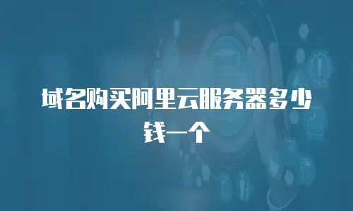 域名购买阿里云服务器多少钱一个