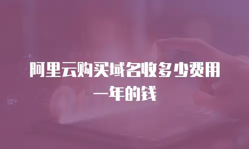阿里云购买域名收多少费用一年的钱