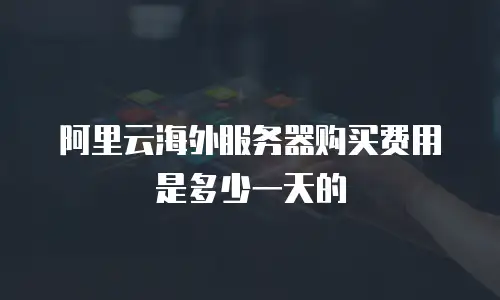 阿里云海外服务器购买费用是多少一天的