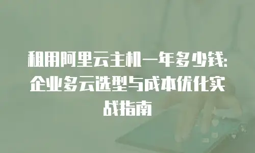租用阿里云主机一年多少钱：企业多云选型与成本优化实战指南