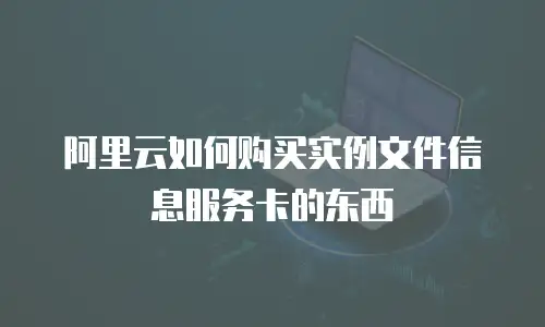 阿里云如何购买实例文件信息服务卡的东西