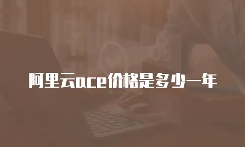 阿里云ace价格是多少一年