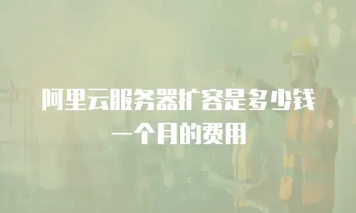阿里云服务器扩容是多少钱一个月的费用