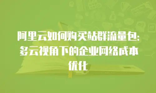 阿里云如何购买站群流量包：多云视角下的企业网络成本优化