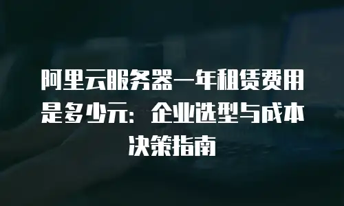 阿里云服务器一年租赁费用是多少元：企业选型与成本决策指南