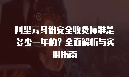 阿里云身份安全收费标准是多少一年的？全面解析与实用指南