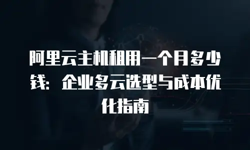阿里云主机租用一个月多少钱：企业多云选型与成本优化指南