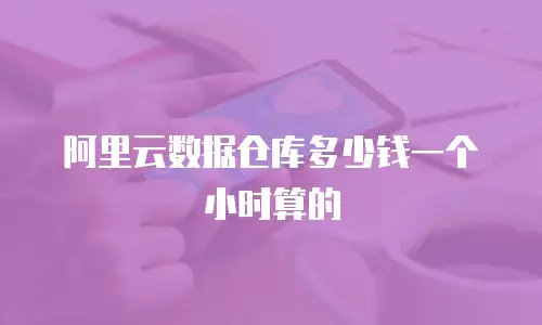 阿里云数据仓库多少钱一个小时算的