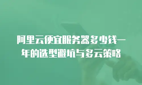 阿里云便宜服务器多少钱一年的选型避坑与多云策略