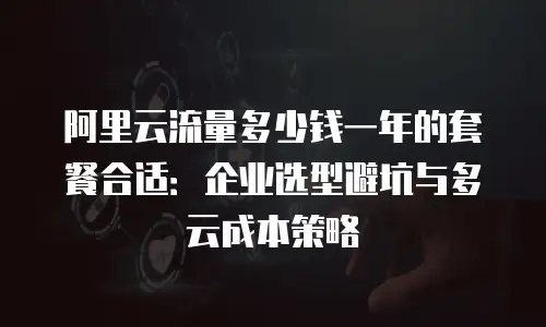 阿里云流量多少钱一年的套餐合适：企业选型避坑与多云成本策略