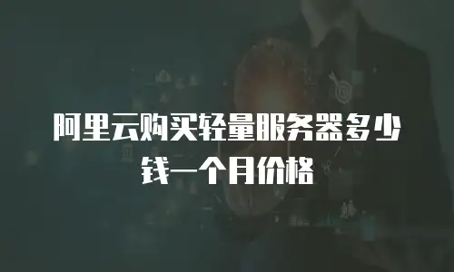 阿里云购买轻量服务器多少钱一个月价格