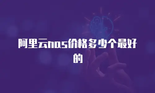 阿里云nas价格多少个最好的