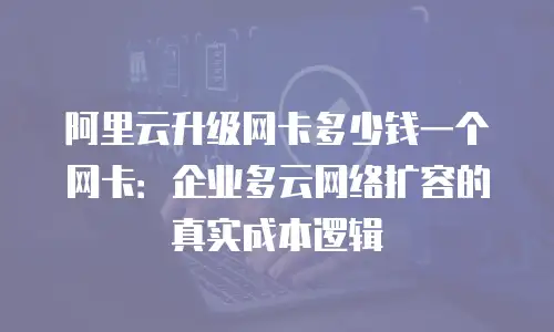 阿里云升级网卡多少钱一个网卡：企业多云网络扩容的真实成本逻辑
