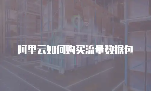 阿里云如何购买流量数据包