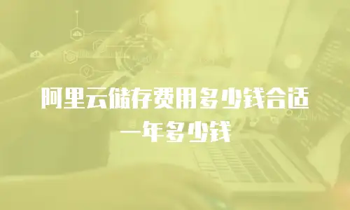 阿里云储存费用多少钱合适一年多少钱
