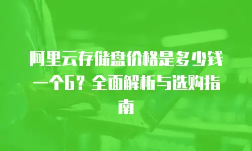 阿里云存储盘价格是多少钱一个G？全面解析与选购指南