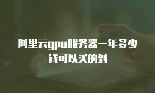 阿里云gpu服务器一年多少钱可以买的到