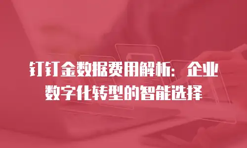 钉钉金数据费用解析：企业数字化转型的智能选择