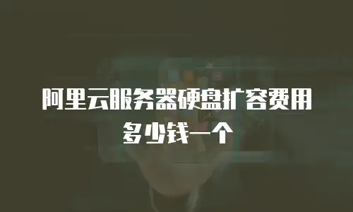 阿里云服务器硬盘扩容费用多少钱一个