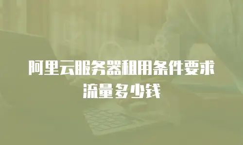 阿里云服务器租用条件要求流量多少钱