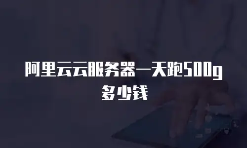 阿里云云服务器一天跑500g多少钱