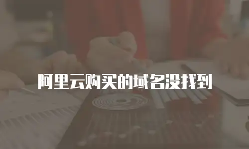 阿里云购买的域名没找到