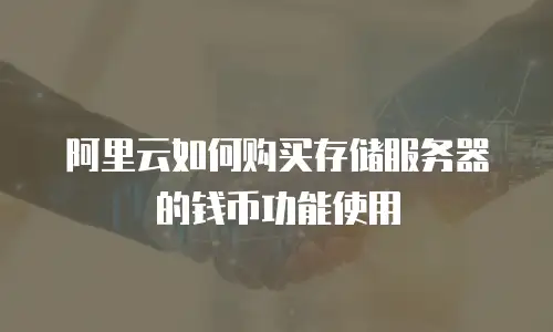 阿里云如何购买存储服务器的钱币功能使用