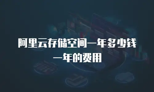 阿里云存储空间一年多少钱一年的费用