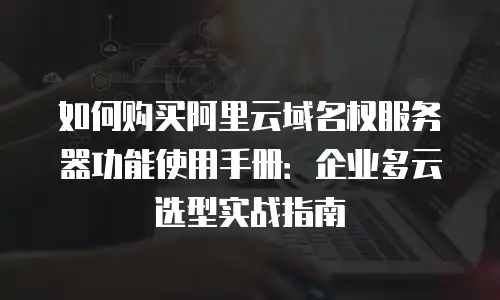 如何购买阿里云域名权服务器功能使用手册：企业多云选型实战指南