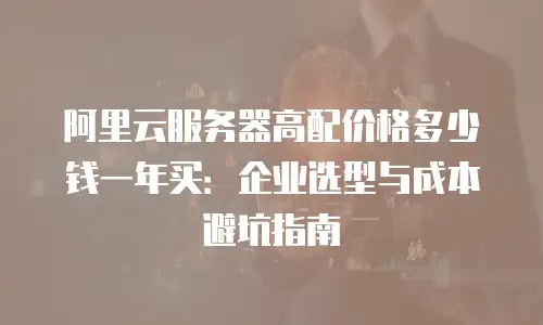 阿里云服务器高配价格多少钱一年买：企业选型与成本避坑指南