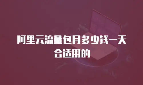 阿里云流量包月多少钱一天合适用的