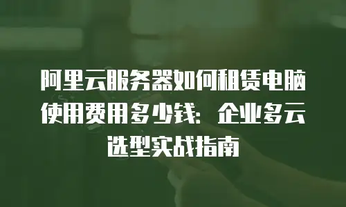阿里云服务器如何租赁电脑使用费用多少钱：企业多云选型实战指南